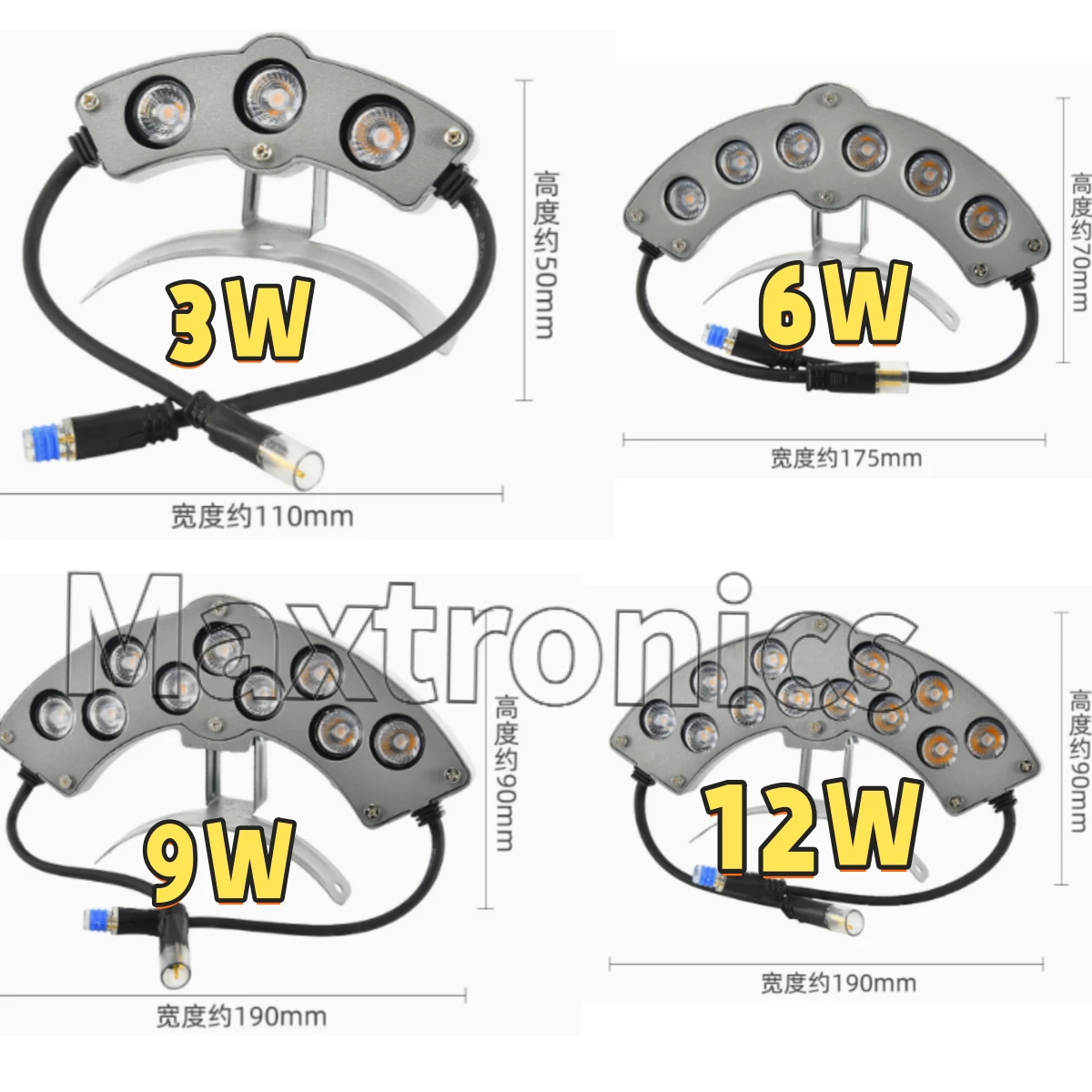 3W/6W/9W/12W DC24V LED Eaves Light Outdoor Waterproof Landscape Tree Light Courtyard Garden Park Decoration Light LED Spotlight