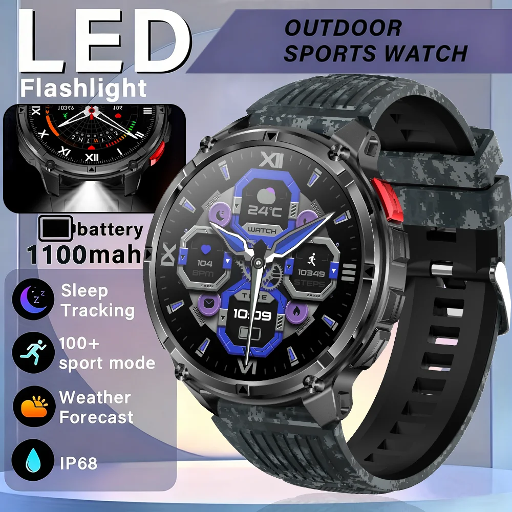 

Новые смарт-часы T-REX3 2026 года с аккумулятором 1100 мАч, прочным корпусом, компасом, водонепроницаемостью 3ATM, тактическими функциями, поддержкой 100+ видов спорта, Bluetooth-звонками, для мужчин