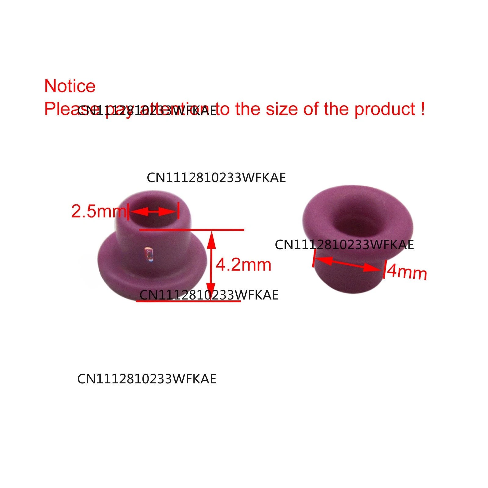 100PCS #KP-RS-0909 THREAD GUIDE EYELET (PURPLE) FIT FOR Tajima Barudan Embroidery Machines