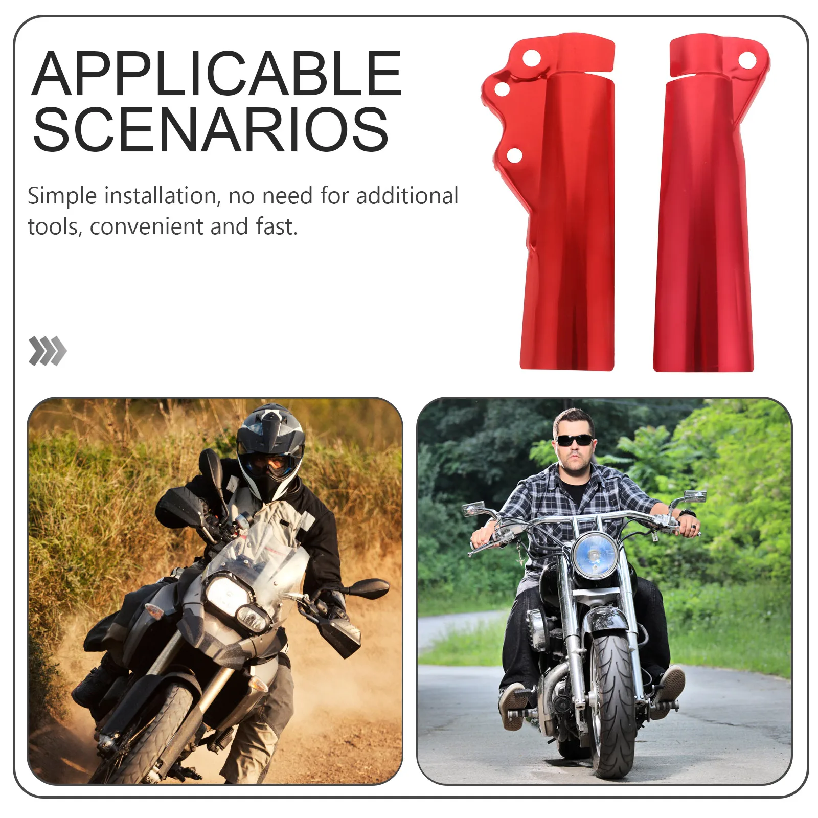 

1 Pair Front Shock Absorber Protector Motorcycle Aluminum Dust Cover Sleeve Durable Waterproof Metal Bushing For Bike