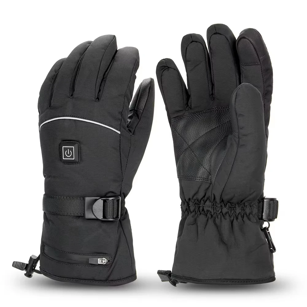 DUHAN Motorcycle Heating Gloves Battery Powered Moto Guantes Winter Waterproof Riding Gloves Outdoor Keep Warm Guantes Para Moto