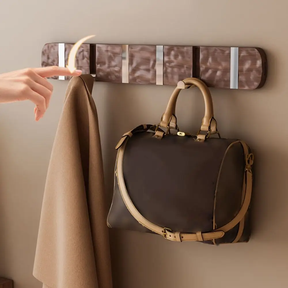 

Piano Keys Clothes Coat Storage Hook Wall Mounted 6 Hooks Door Back Clothes Hook Space Saving Foldable Towels Robe Hook