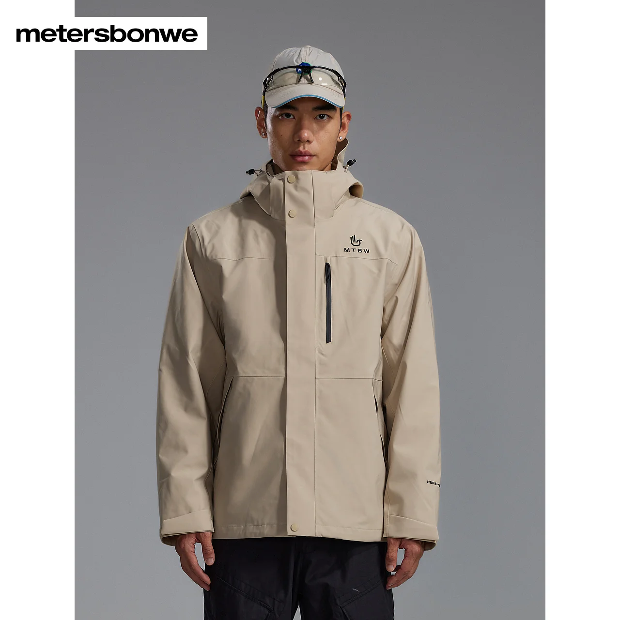 Metersbonwe-Men\'s New Outdoor Jackets Windproof Warm Storm Water Resistant Jackets City Commuter Hiking Camping Autumn Winter