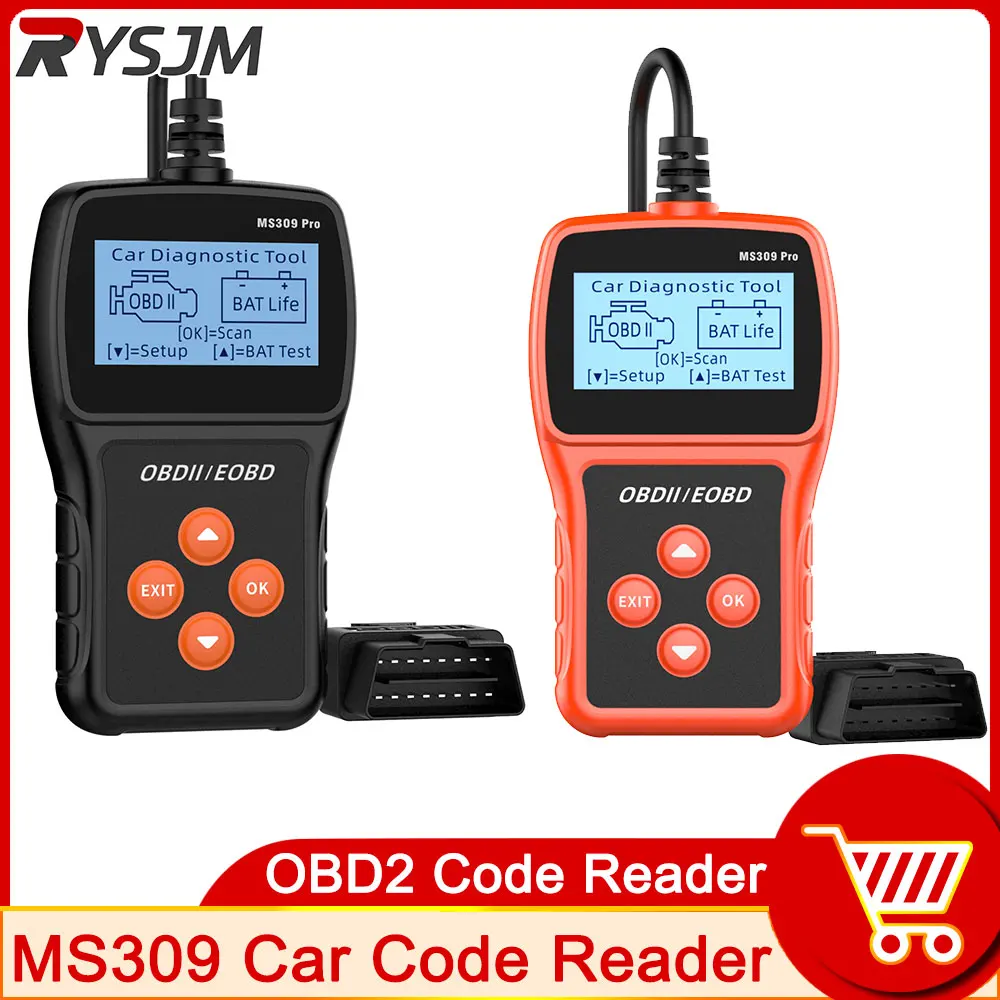 

MS309 Pro OBD2 сканер с проверкой кода двигателя тестер батареи четкие коды неисправностей OBDII сканер диагностический инструмент по индивидуальному заказу