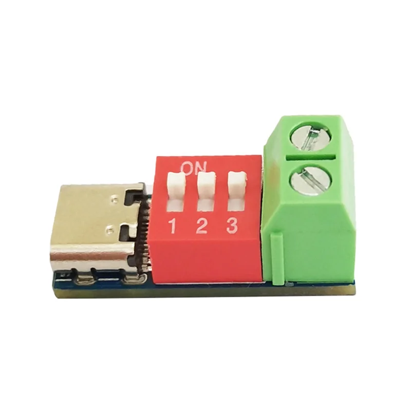 

B03B-1PCS Type-C PD QC Триггер 5 В-20 В постоянного тока Регулируемое напряжение Модуль питания Циферблат Регулировка напряжения Быстрая зарядка Приманка Модуль Dura