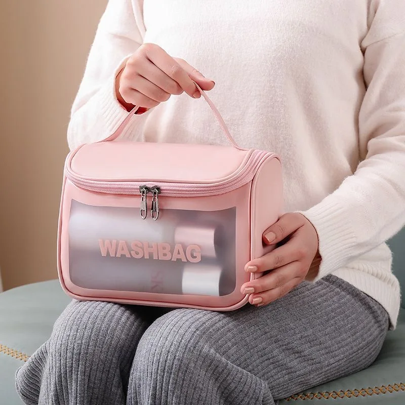 Stylish Waterproof Toiletry Bag - Perfect For Organizing Cosmetics And Accessories, Adding Fashionable Touch To Your Travels