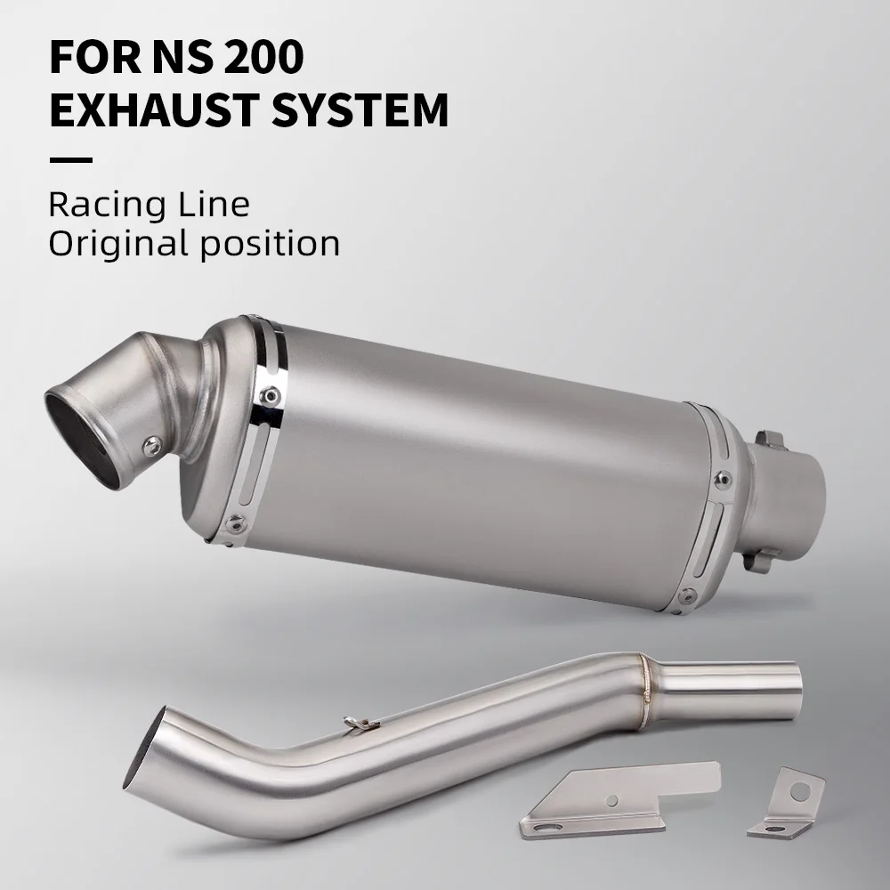 

For Bajaj Pulsar NS200 Bajaj NS 200 Escape Moto Motorcycle Exhaust Mid Middle Link Pipe Racing Stainless Steel tube Slip on 51MM