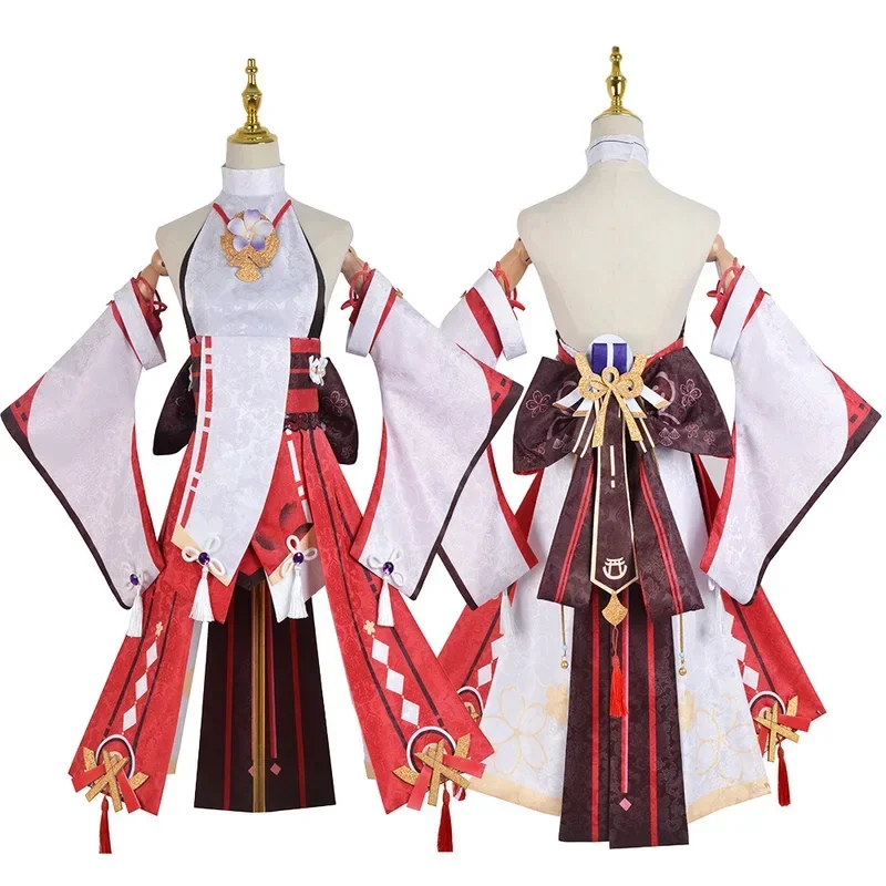 SN66 Yae Miko Costumi Cosplay Genshin Impact Set completo Vestito Parrucca Scarpe Vestiti Giochi di ruolo Suites Natale Halloween UniformW &