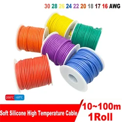 Silicone Wire Cable 30awg 28 26 24 22 20awg 18awg 16awg Tinned Copper Flexible DIY Connecting Wire for Automotive, Home and Powe
