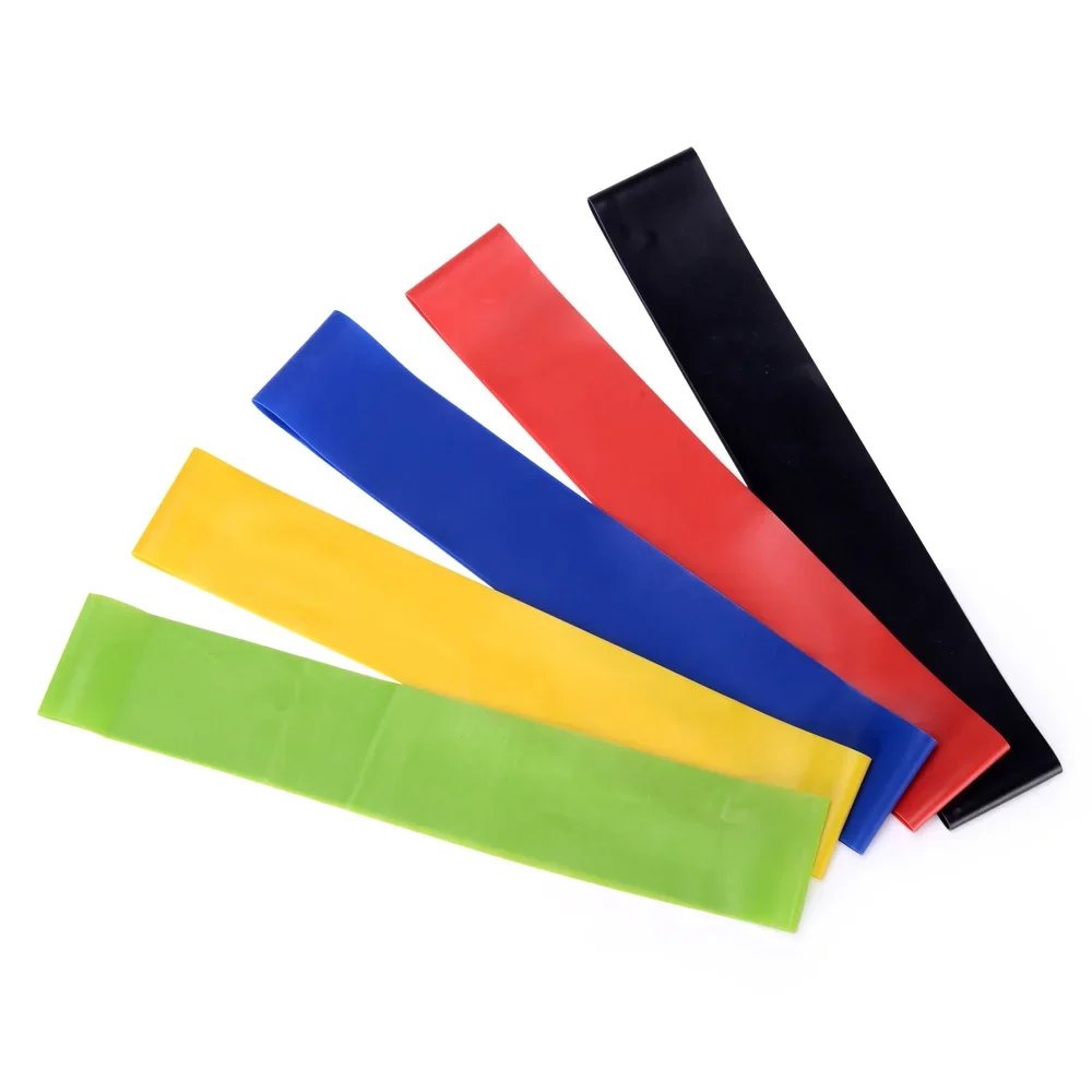 

5 Colors Yoga Resistance Rubber Bands Indoor Outdoor Fitness Equipment 0.35mm-1.1mm Pilates Sport Training Workout Elastic Bands