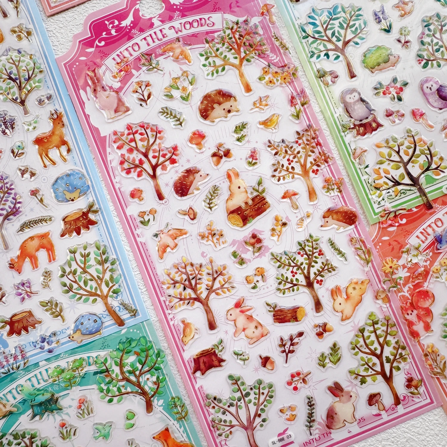 

3 pcs/6 pcs Creative Forest Animals Crystal Stickers Scrapbooking Diy Journal Sticker Stationery Decor School Supplies Gift