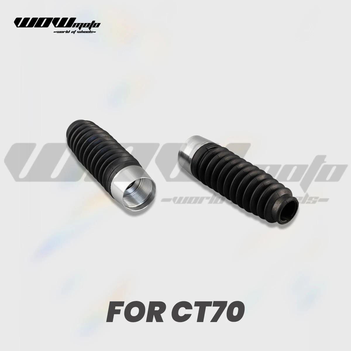 

Mini Moto Fork Boot & Cap Kit For CT70 ST70 | Complete Front Fork Dust Cover Set With Machined Cap | Motorcycle Suspension Parts
