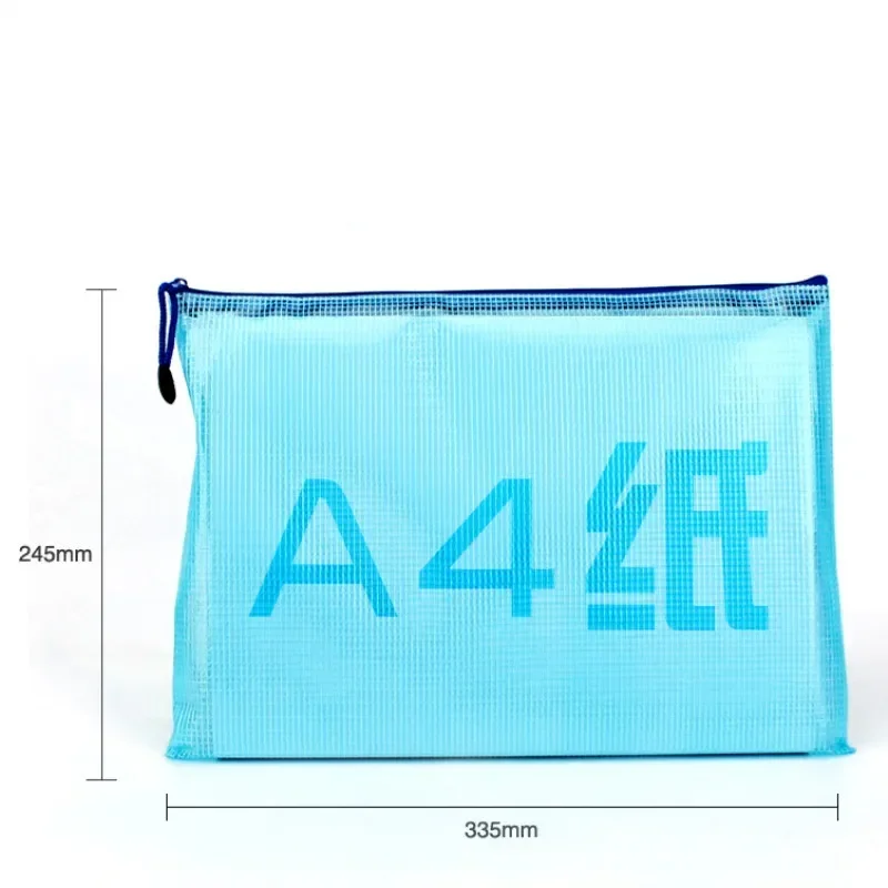 1pcs A4/A5/A6 Mesh Zipper Pouch Document Bag Waterproof Zip File Folders School Office Supplies Pencil Case Storage Bags