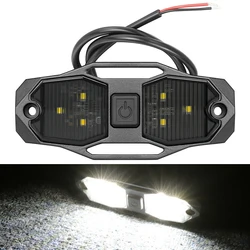 White UTV Dome Light Roll Bar Mount LED Roll Cage Utility Light W/Switch For Polaris For RZR For UTV 4WD For Can-Am