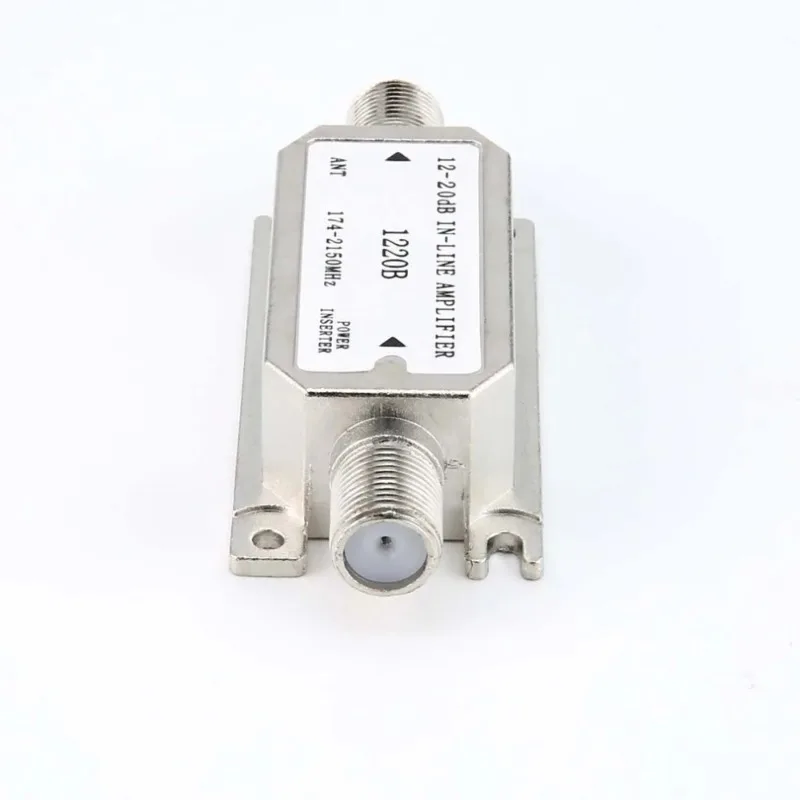 12-20db Satellite Amplifier 174-2150MHZ Signal Booster for Antenna Cable Run Channel Strength