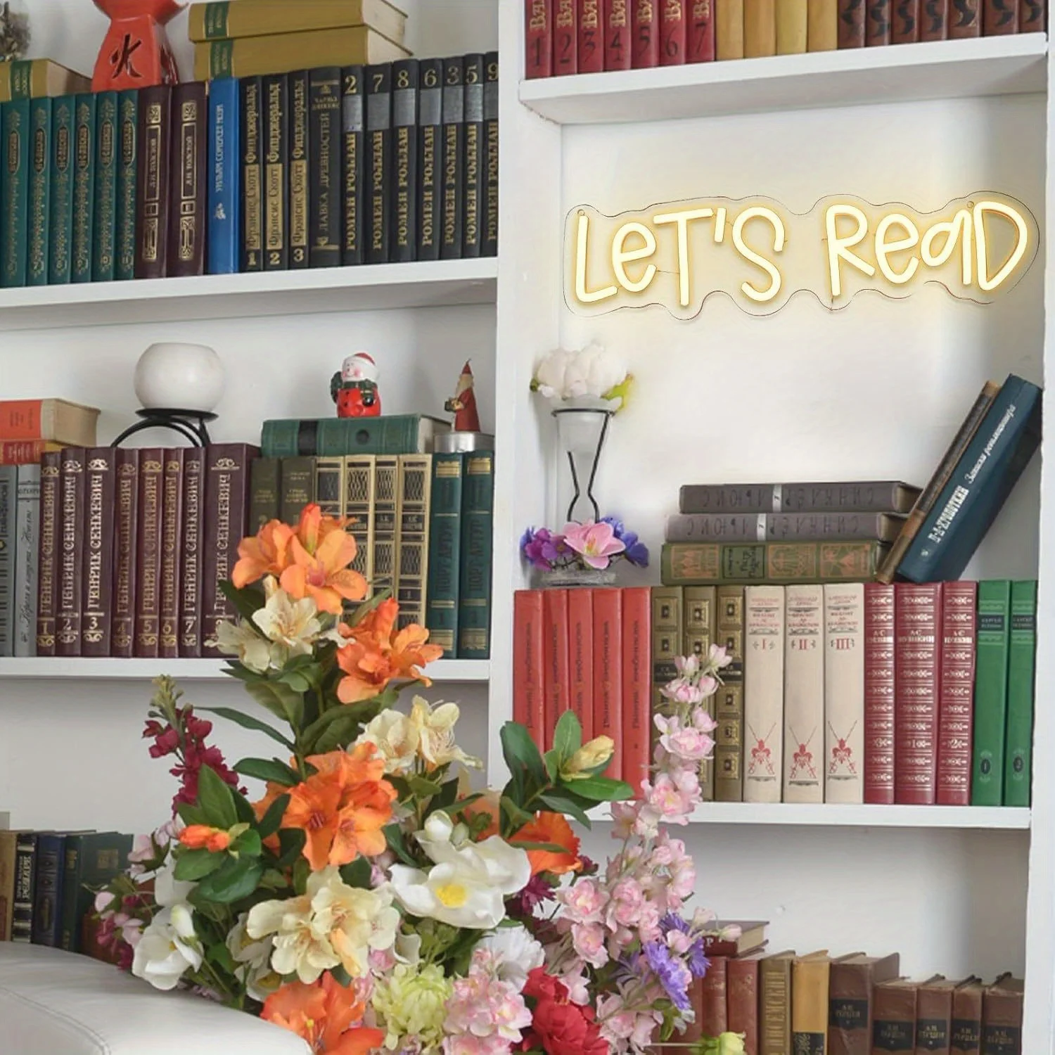 Let's Read Neon, USB Dimmable Neon, Suitable for Library, Classroom Reading Corner, Bedroom, Study, Home and Book Club