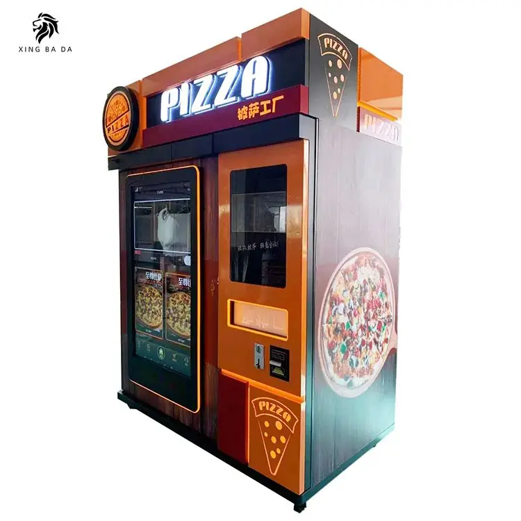 Pizza Robot Vending Smart Heated Hot For Fast Food Pizza Vending Machine Dispenser With Lift