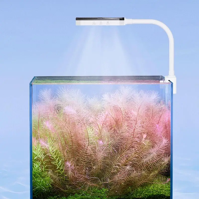 

LED Aquarium Light Mini Aquatic Tank Light with Bluetooth Full Spectrum Clip Clamp Lamp for Freshwater Refugium Algae Fish Tank
