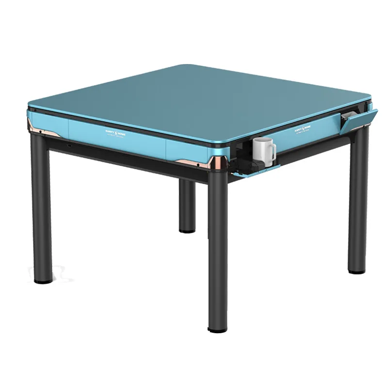 Fully Automatic Dual-Use Electric Mahjong Machine New Four-Port Silent Folding Design Square Plastic For Home Use