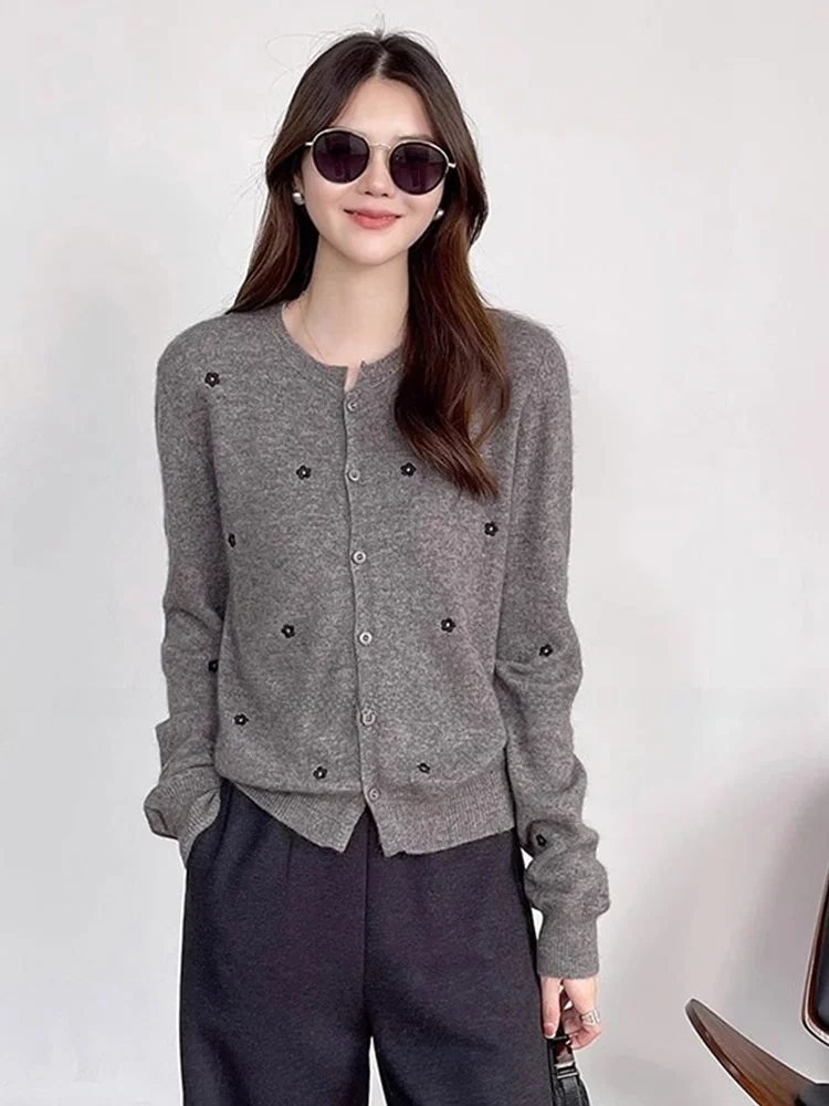 

Long Sve вязаный кардиган женский удобный приятный для кожи модная верхняя одежда корейский дизайн Senation осеннее пальто