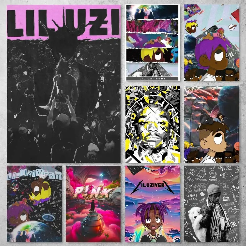 1pc Singer Lil Uzi Vert Symere Woods Poster HD Home Decor Sticky Wall Waterproof Home Living Room Bar Aesthetic Decor