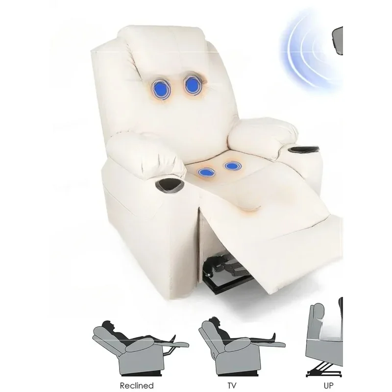 Ergonomic Power Lift Recliner Leisure Sofa Home Salon Lounge Armchair Luxury Widen Massage Chair With Heating Function