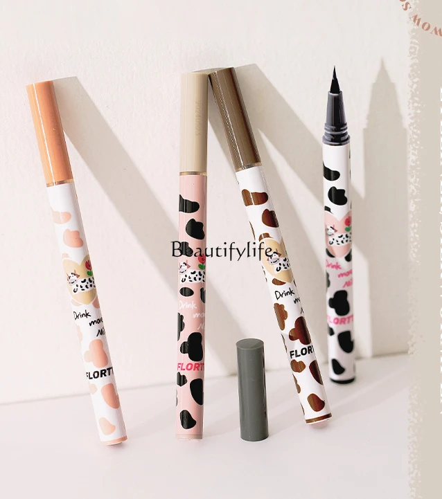 Eye Shadow Pen Liquid Eyeliner Glue Extremely Fine Long Lasting Waterproof Student Party Brown