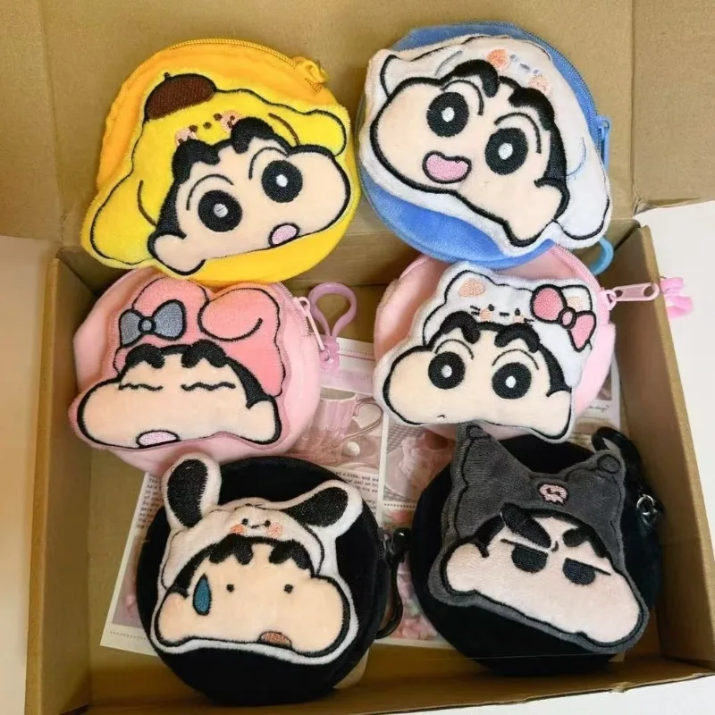 

New Crayon Shin-chan Coin Purse Cute Cartoon Storage Portable Key Pouch Fashion Exquisite Creativity Earphone Case Gifts