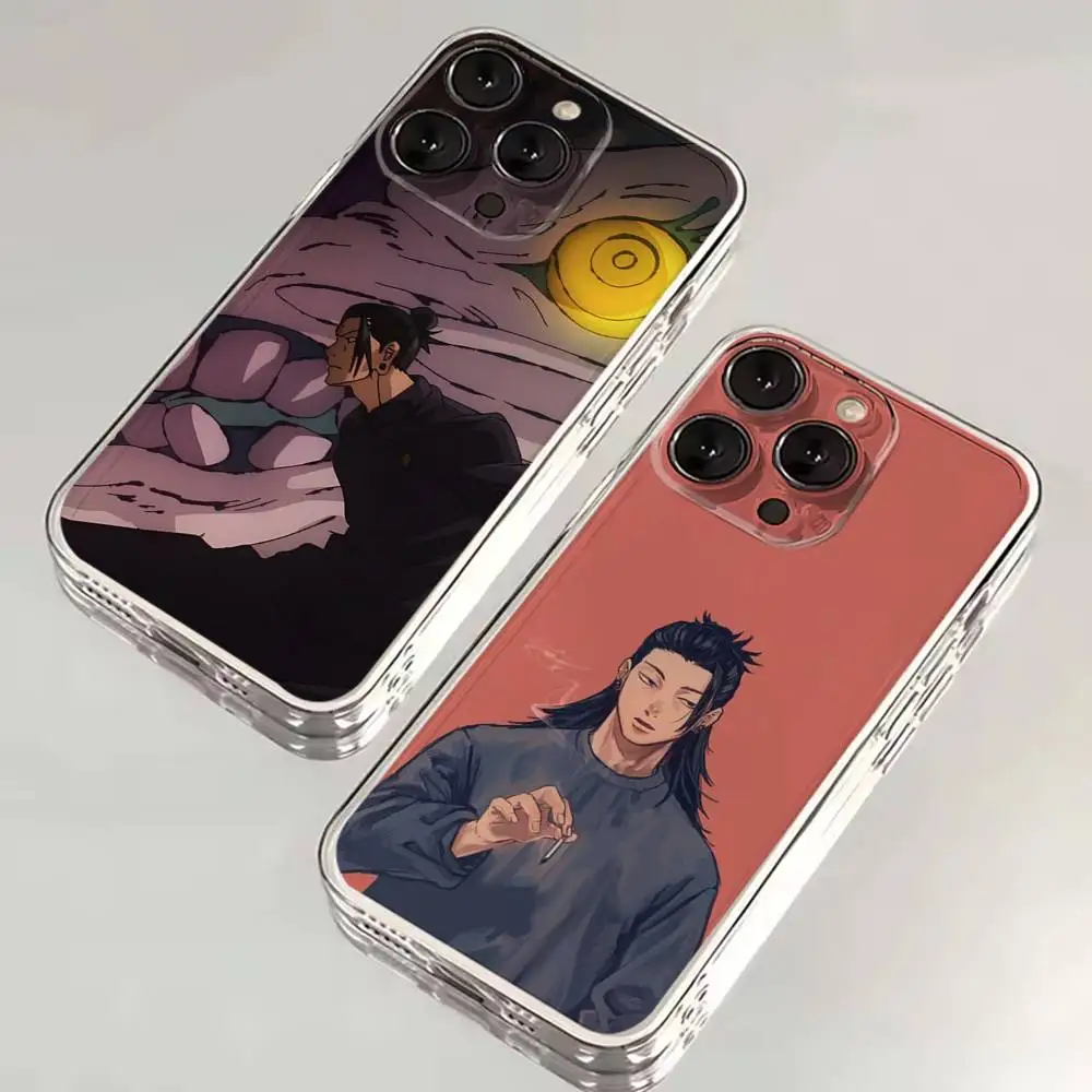 

J-JujutsuS K-Kaisen Geto Suguru Phone Case For iPhone 16,15,14,13,12,11,17 Pro,Max,Plus,X,XS,XR,SE,Mini Transparent Soft Cover