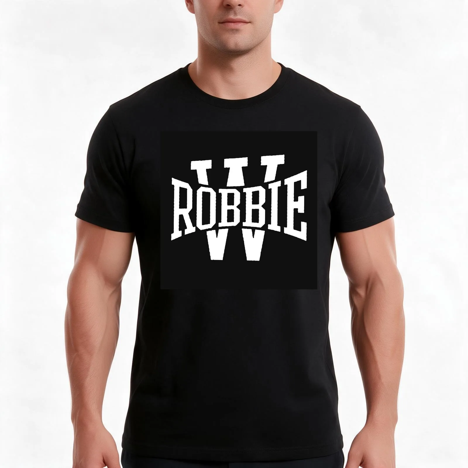 trending robbie william T-Shirt, Summer Casual Cotton Tee, Oversized Streetwear Tops, Vintage Graphic Print, Unisex Men Women