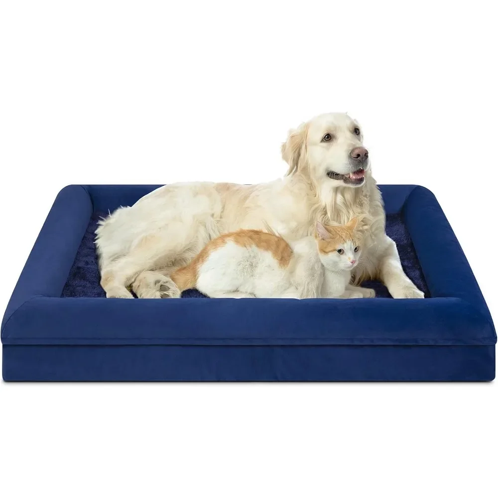 

Dog Bed with Washable Removable Bolster, Waterproof Dogs Beds with Nonskid Bottom for Extra Large Dogs, Dog Bed