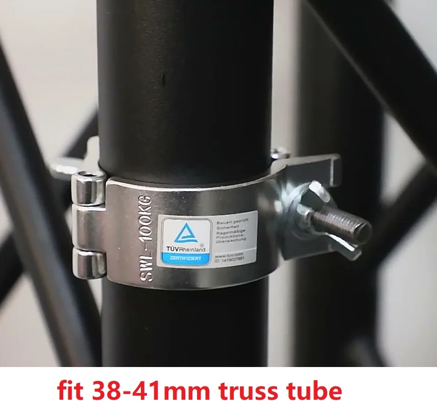 5Pcs DJ Light Hook 100KG Duty Stage Truss Clamp Quick Rig for Mount Moving Head Light fits 38-41mm Trussing Tube TUV Certificate