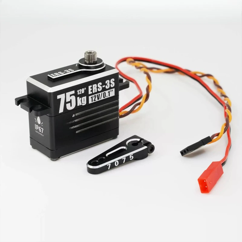 RC Car 75KG Servo Motor Extreme Route W3 Brushless Waterproof Servo Motor Titanium Alloy Parts for Electric Toy Cars