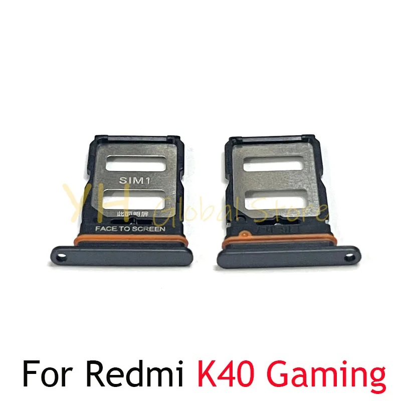 Suporte da bandeja do entalhe do cartão do jogo Sim, Peças de reparo, Xiaomi Redmi K40 Pro, K40S, K40, 5pcs