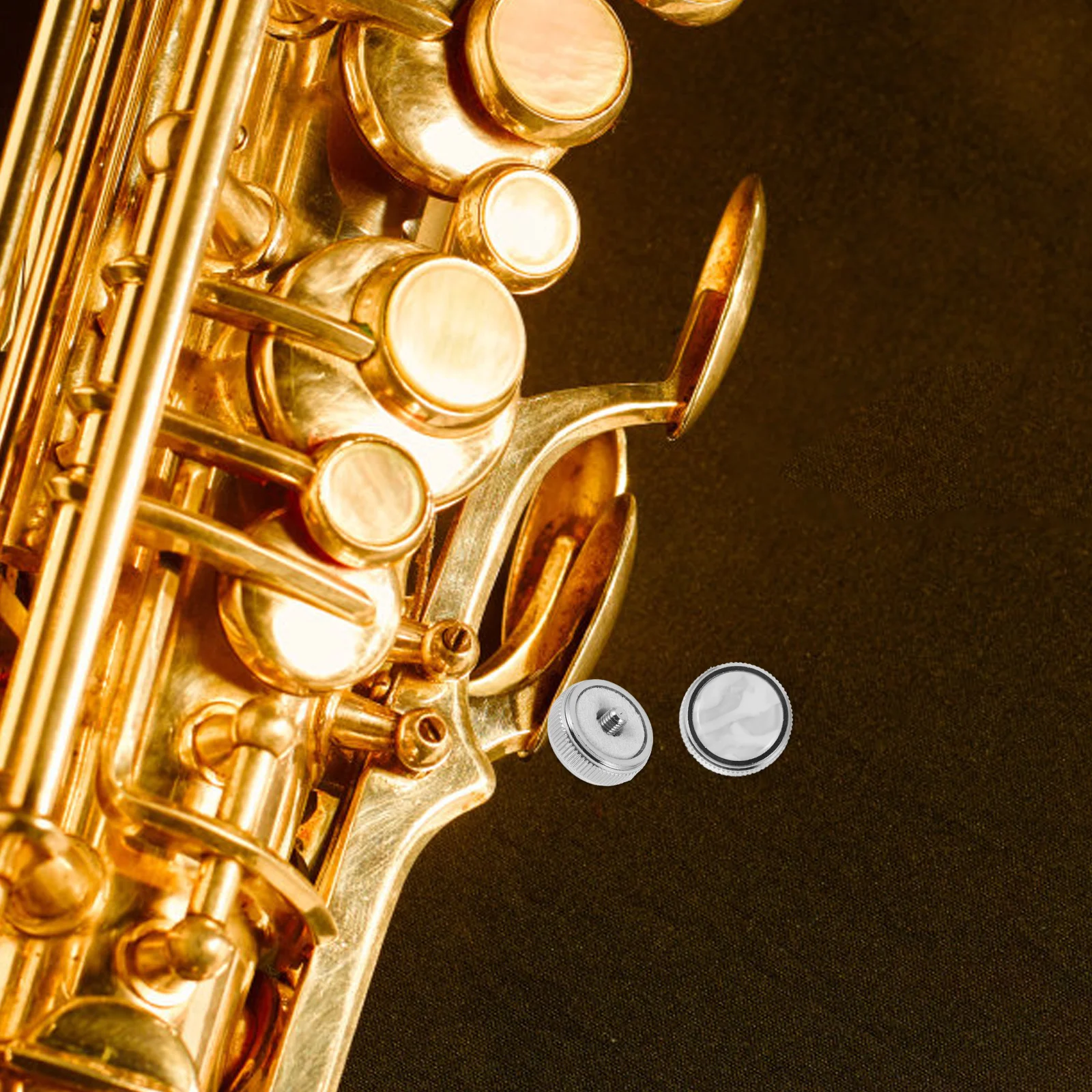 

1pcs Tenor Horn Valve Buttons Finger Keys Accessories Durable Material Accurate Response Replacement Parts White Color