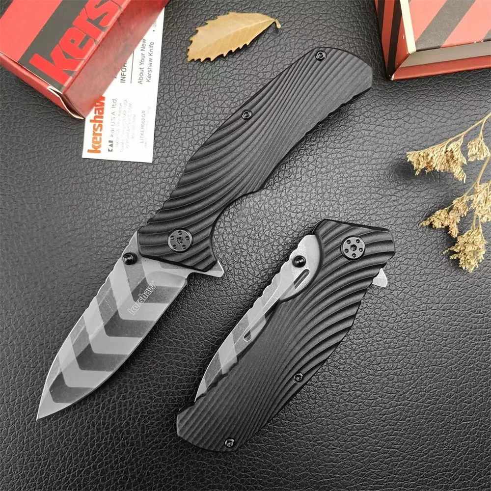 KS 1311TS High Quality Folding Knife 8Cr13Mov Blade Stonewashed Nylon Fiber Handle Outdoor EDC Jungle Hunting Camping Tool