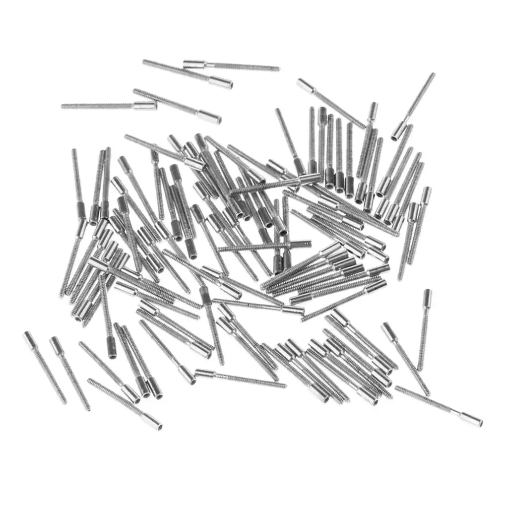 

100Pcs Watch Tools Opening Watch Repair Tool Back Opener 8mm Tap Threads Stem Extension Extenders for Watch Repairs Broken Stems