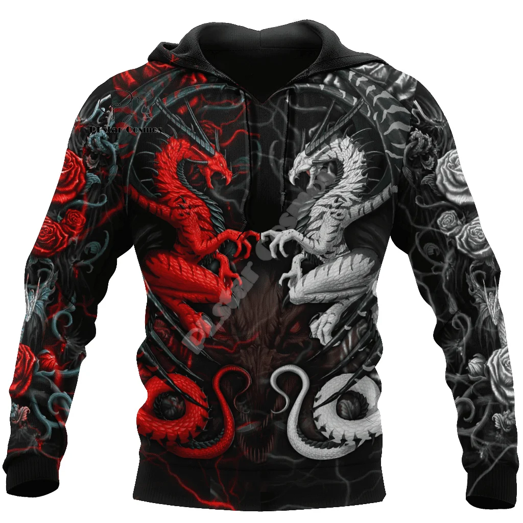 

NewFashion Custom Name Animal Dragon Tattoo Retro Vintage Streetwear Pullover Tracksuit 3DPrint Harajuku Casual Hoodies Jacket K