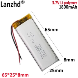 Li-ion 3.7V For Magic Tooth M3 Li-ion battery for TOY POWER BANK GPS mp4 battery 1800mAh 802565 842564 852565 852665 102565