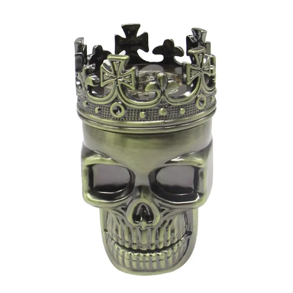 2024 New 3 Layers Men Skull Head Shape Grinder Portable Herb Tobacco Herb Spice Crusher Hookah Smoking Accessories