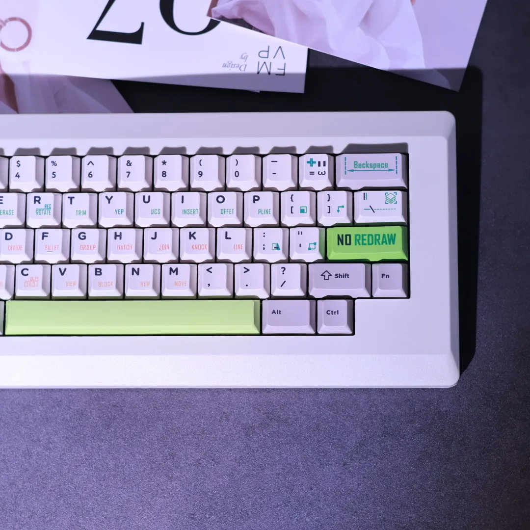 CAD retro theme 169 keys sublimation full set of PBT/original blackout keycaps custom keyboard