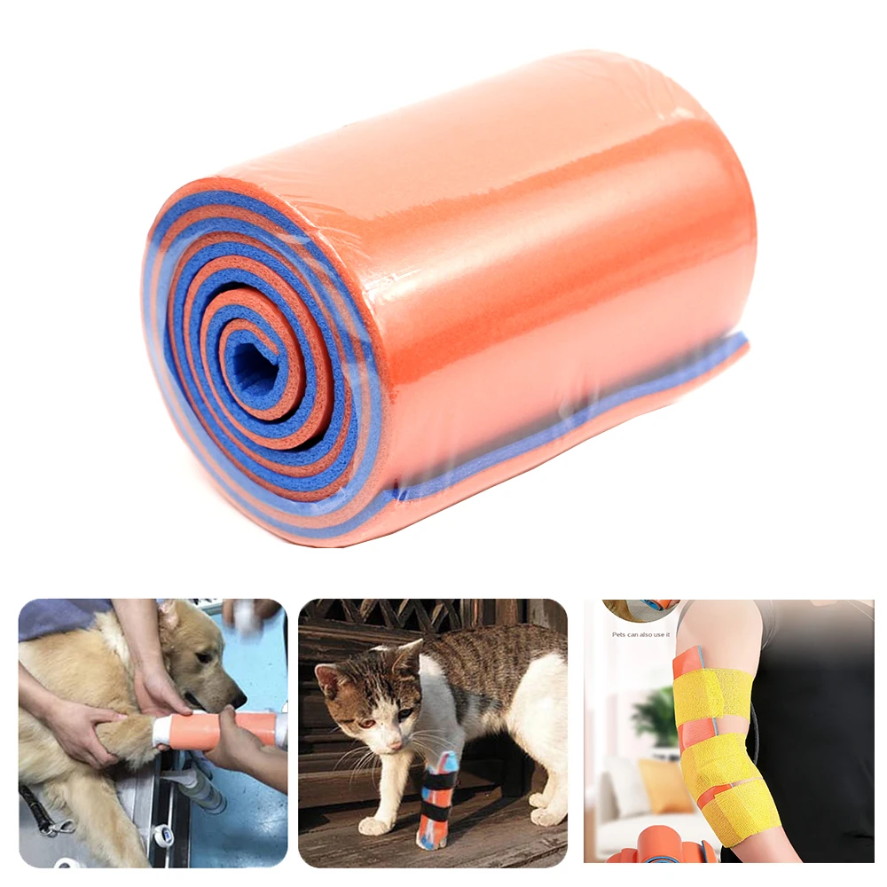 Pet Dog Cat Rabbit Fracture Roll-type Splint Fixation First Aid Care Can Cut C Curve For Leg Arm Ankle Stirrup Roller Type