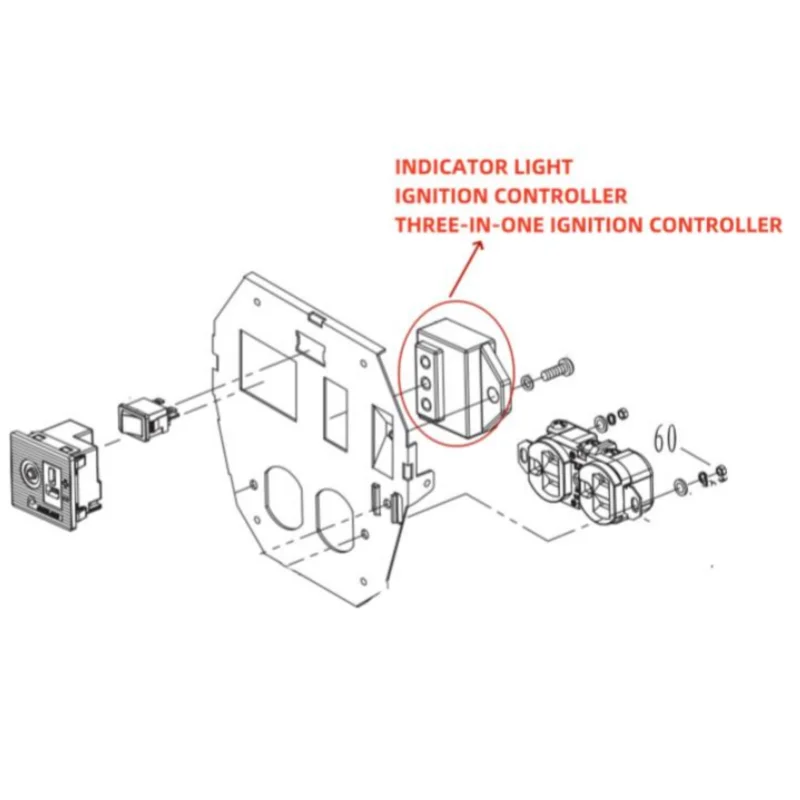 IGNITON IGNITER FIT KIPOR GENERATOR IG770 IG1000 IG2000 IG2600 IG3000 IG6000 IGNITION MODULE KI-DHQ-30 KI-DHQ-20 KI-DHQ-10