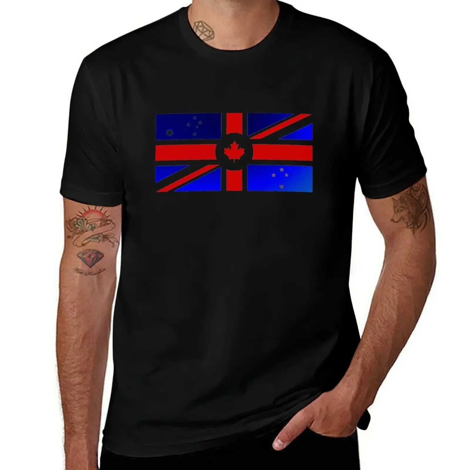 CANZUK (Canada) T-Shirt custom t-shirts vintage football t shirt blue lock mens graphic t-shirts big and tall