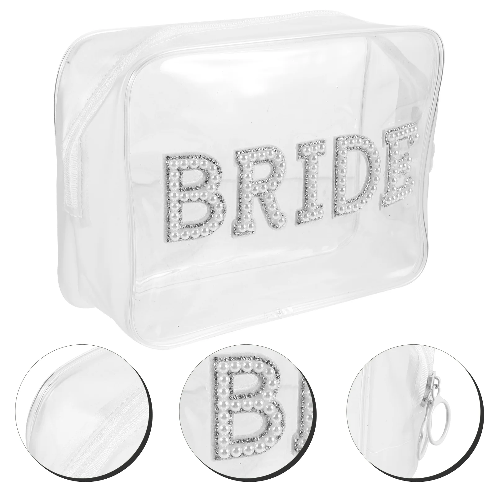 Wedding Bride Emergency Kit Travel Makeup Bag Duffle for Wallet Necessity Clear Pouch Essentials Women Pvc Bags Airplane