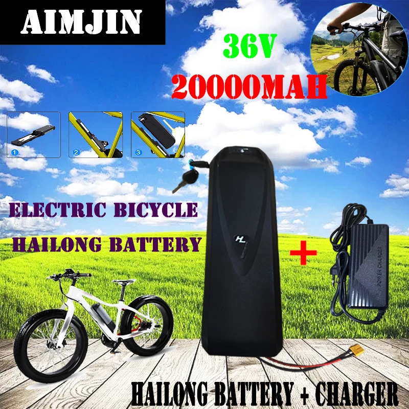 

36V20Ah Ebike Battery Hailong Battery with USB Built-in BMS 350W-1000W 10S 13S 14S 18650 Battery