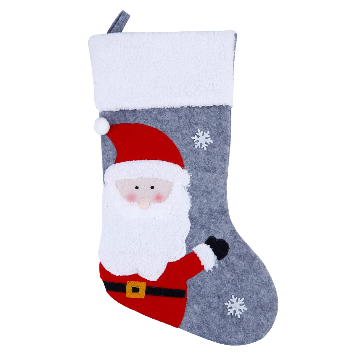 

Hairy Santa Socks Child s Christmas Gifts Banner Non-woven Fabric Decoration Classic Personalized Stockings