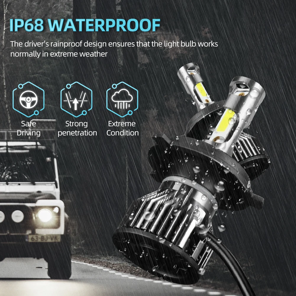 2 STKS H4 Hoge Dimlicht LED Koplamp 6000 K Wit Super Heldere 120 W 20000LM Voor Hyundai i10 (PA) 2007-2016 2017 Canbus Auto Licht