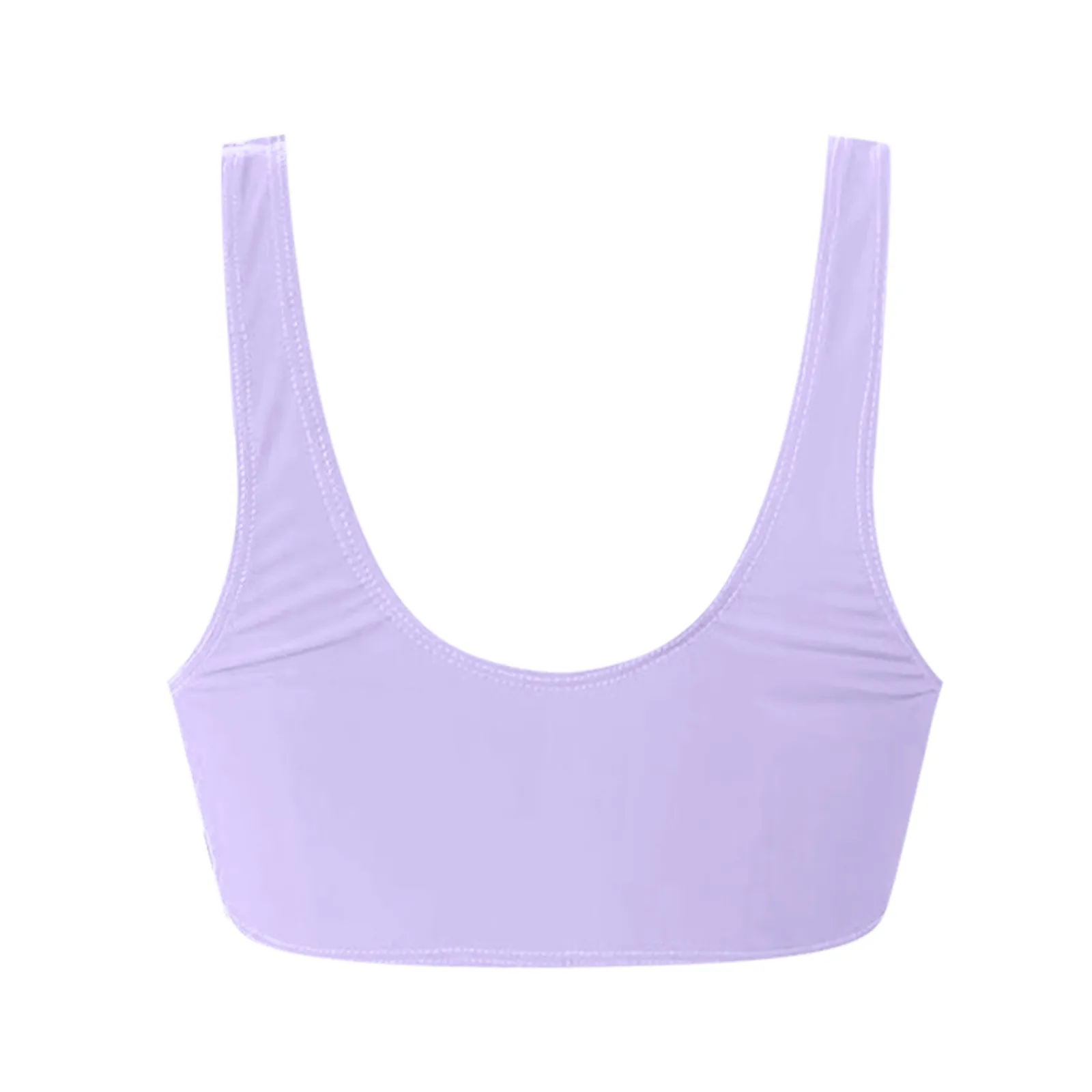 Sexy Push Up Bikini Top Solid Color Vacation Beachwear Ruched Sport Vest Full Coverage Crop Tops Bandeau Gather Strój kąpielowy
