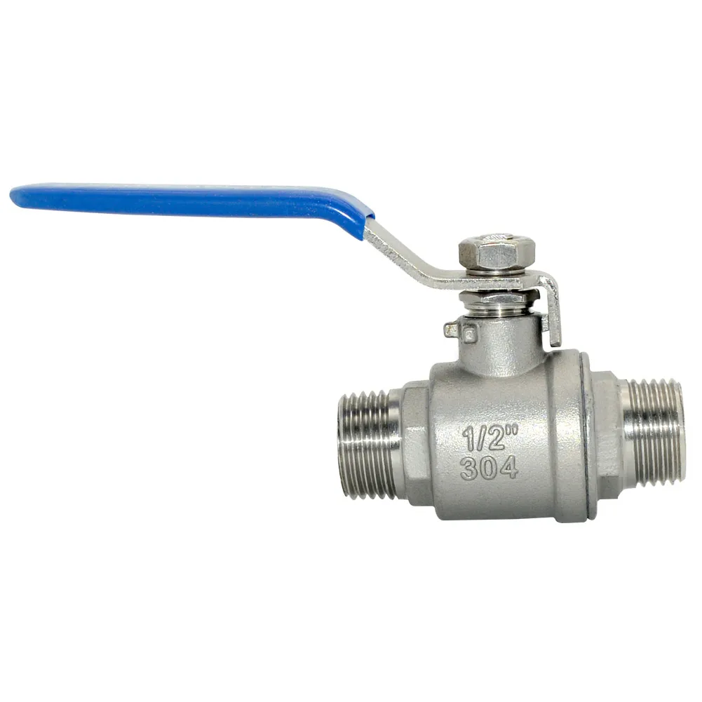 304 Stainless Steel Two Piece Ball Valve 1/4 3/8 1/2